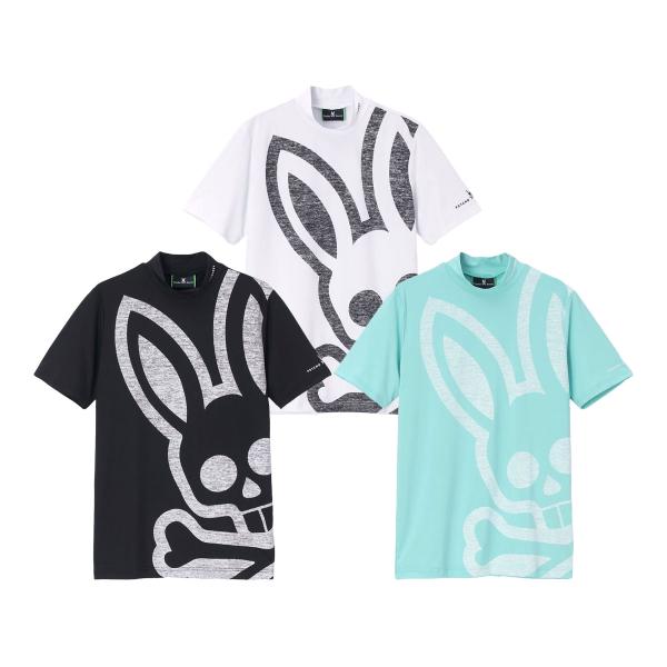 サイコバニー NEW ビッグロゴ 半袖 モックネック Tシャツ GF139 ゴルフウェア