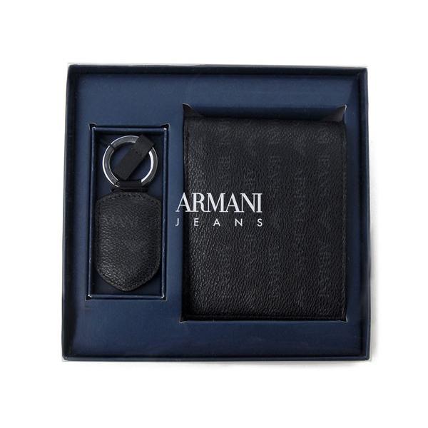 ARMANI JEANS アルマーニジーンズ 二つ折り財布 キーリング セット 