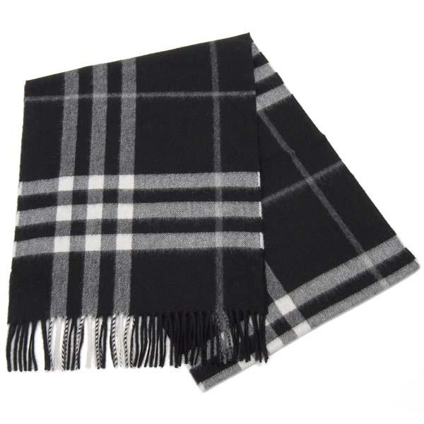 バーバリー BURBERRY マフラー メンズ レディース カシミア ブラック