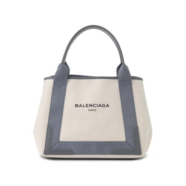 美品☆　バレンシアガ　ネイビーカバスM　グレー　レザー　トートバッグ BALENCIAGA 【新品同様】バレンシアガ ネイビーカバス S トート