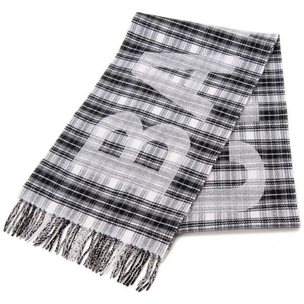 BALENCIAGA（バレンシアガ） マフラー 536372 ウール ロゴ タータン