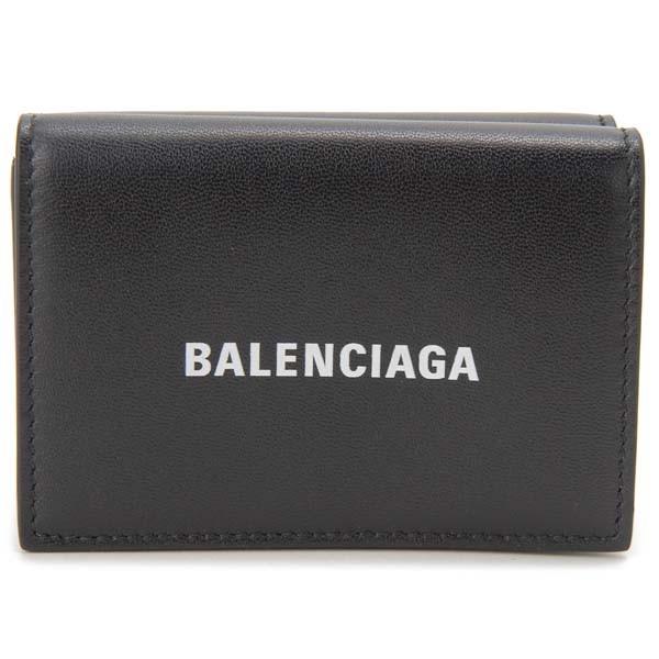 バレンシアガ BALENCIAGA 三つ折り財布 ブラック 594312 1I313 1090 