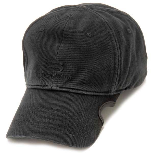 バレンシアガ BALENCIAGA キャップ 帽子 Lサイズ メンズ ブラック 661886 410B2 1000 ロゴキャップ