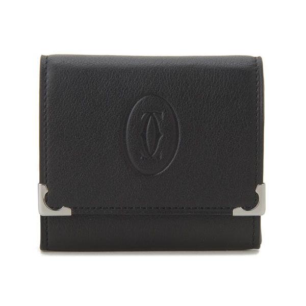 Cartier カルティエ　コインケース 黒 レザー　小銭入れ　メンズ　お洒落 すぐ届く☆関税込！【カルティエ】コインケース カーフスキン 黒
