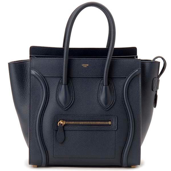 ■ CELINE（セリーヌ）美品 / レザー / ハンドバッグ /ダークネイビー CELINE（セリーヌ） ハンドバッグ レディース ネイビーブルー 18979