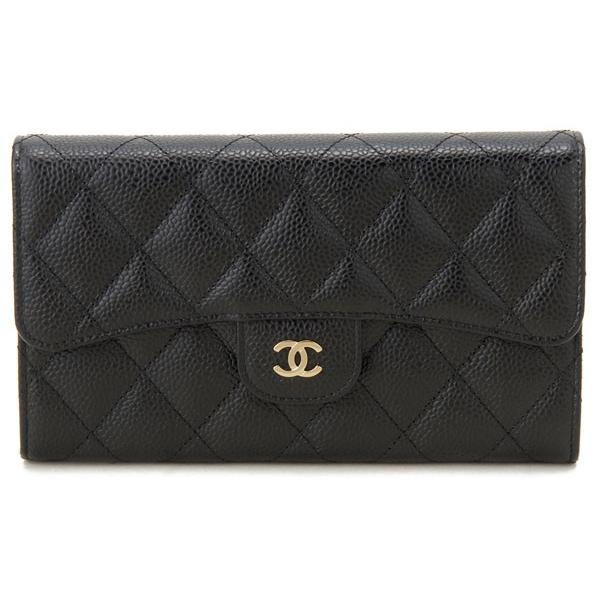 シャネル 長財布 A31506 Y01864 C3906 CHANEL マトラッセ キャビア