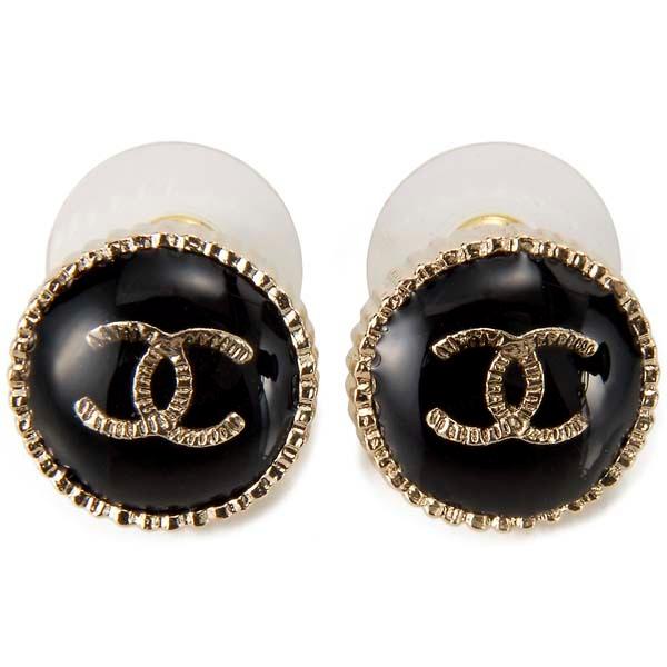 CHANEL シャネル ピアス レディース ブラック×ゴールド A95896 CHANEL シャネル ピアス レディース ブラック×ゴールド A95896