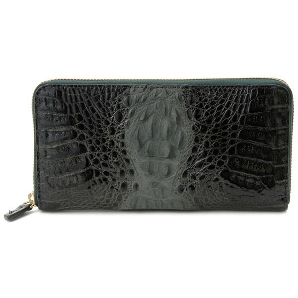 ロダニア RODANIA カイマン ワニ革 ラウンドファスナー長財布 CJN0477