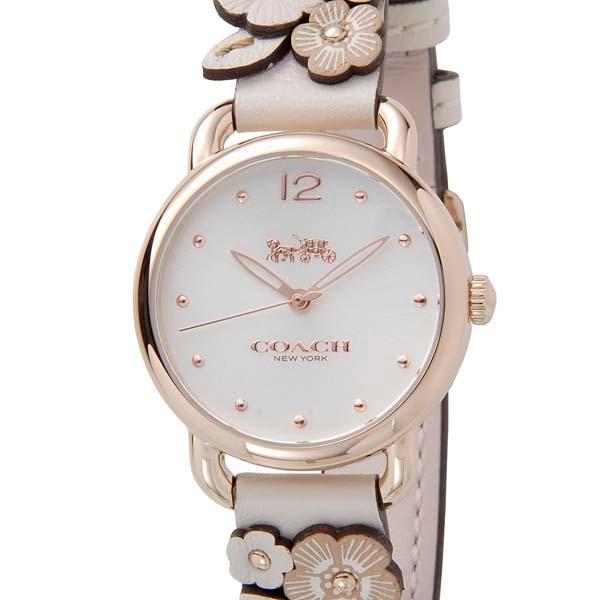 COACH（コーチ） 時計 レディース ホワイト×ピンクゴールド DELANCEY