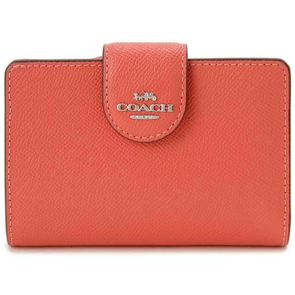 COACH（コーチ） 二つ折り財布 レディース タンジェリン オレンジ 