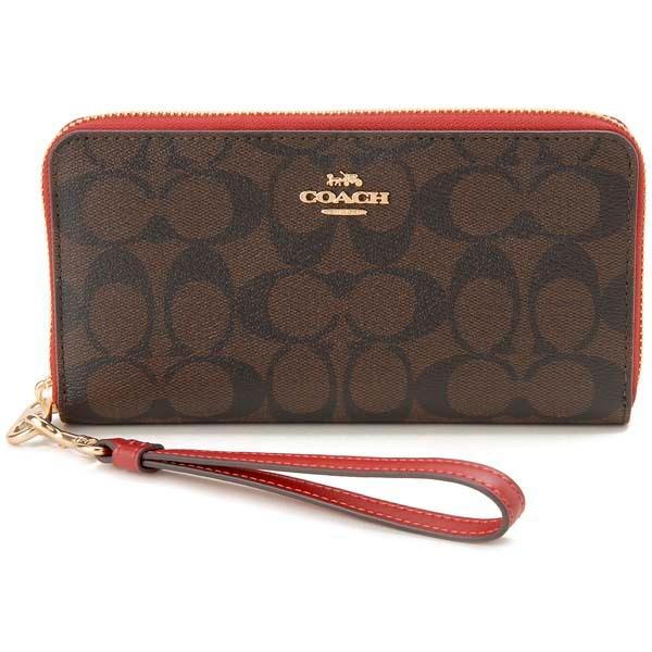 COACH（コーチ） 財布 ラウンドファスナー長財布 レディース ブラウン