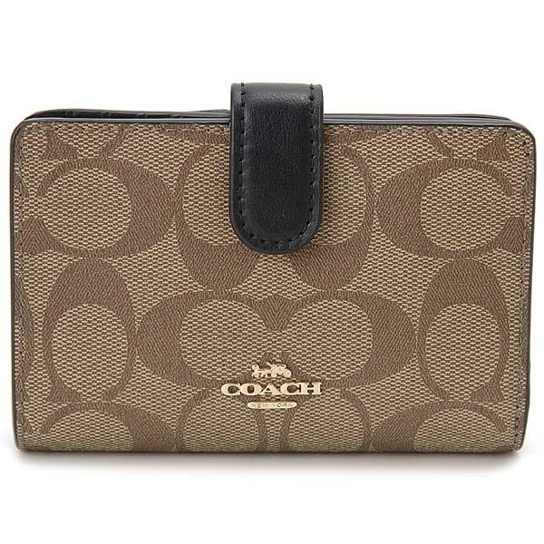 コーチ Coach 二つ折り財布 レディース カーキ ブラック F Imcbi シグネチャー コンパクト財布 Cocfimcbi S Select 通販 Yahoo ショッピング