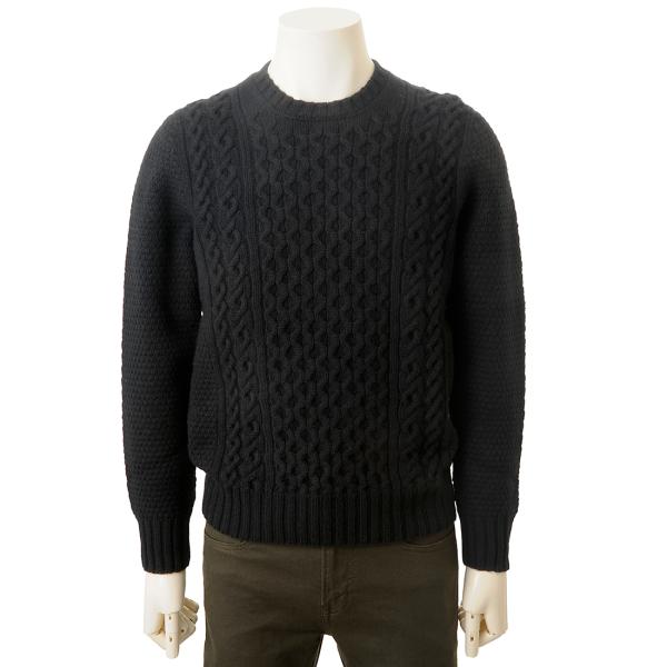 DRUMOHR ドルモア ニット セーター メンズ ブラック D4W123AR 690 GIROCOLLO　ML s-select_dm-d4w123ar-690