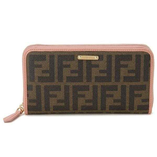 FENDI フェンディ　ズッカ柄　ラウンドファスナー　長財布 FENDI フェンディ ラウンドファスナー長財布 7M0210 A9XS AFCB