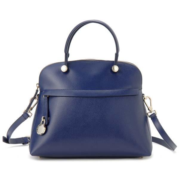 【美品】フルラ　パイパー　M ハンドバッグ 2way ブルー FURLA フルラ ハンドバッグ レディース ブルー 1038879 PIPER M