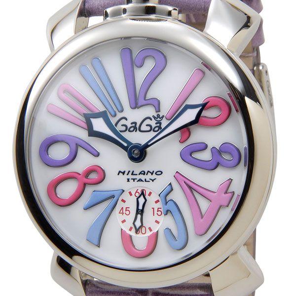 訳あり化粧箱にダメージがございます ガガミラノ Gaga Milano 5010 09s 正規認証品 新規格 マヌアーレ ブランド メンズ パープル 48mm