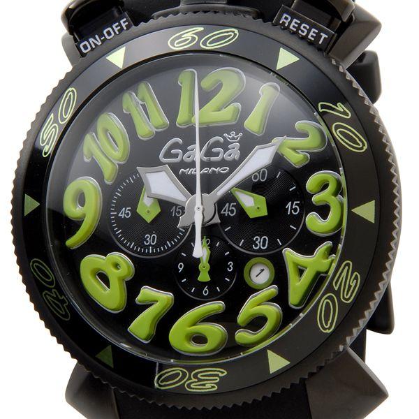 ガガミラノ Gaga Milano 6054.2 BK CHRONO クロノ 48mm ラバーベルト  