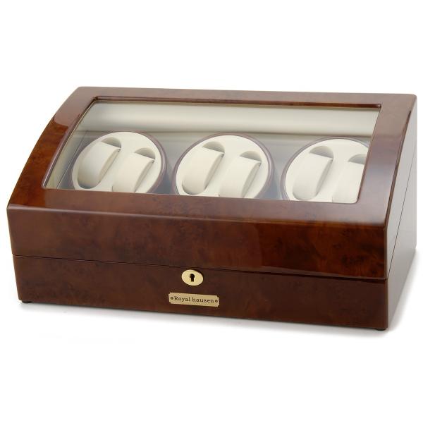  hausen WATCH WINDER 自動巻き時計用 公式 ロイヤルハウゼン ワインダー 時計収納ケース付きワインダー6本巻