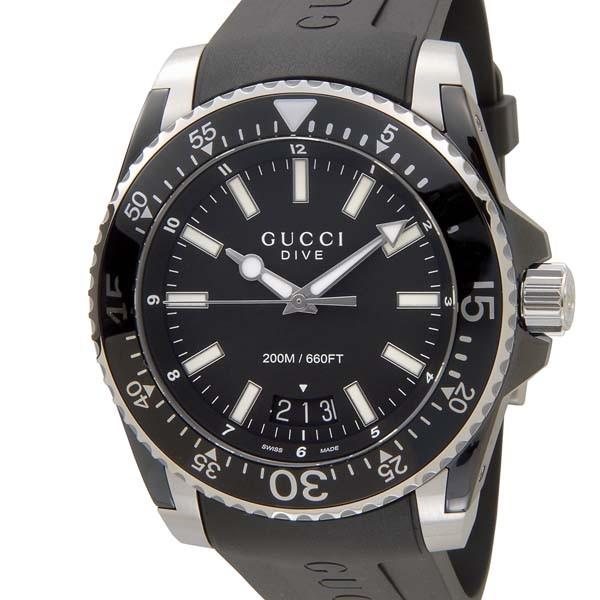 GUCCI レザー 時計 GUCCI（グッチ） メンズ 時計 YA136204 ダイヴ 45mm 腕時計 ウォッチ