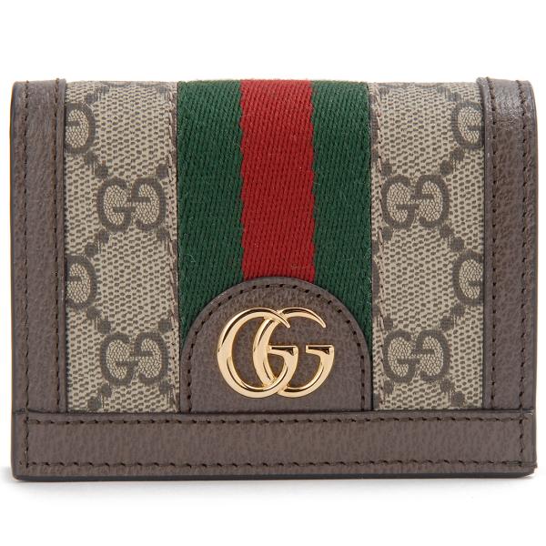 GUCCI 二つ折り財布 ベージュ・ブラウン Gucci 二つ折り財布 ベージュ/ブラウン - メルカリ