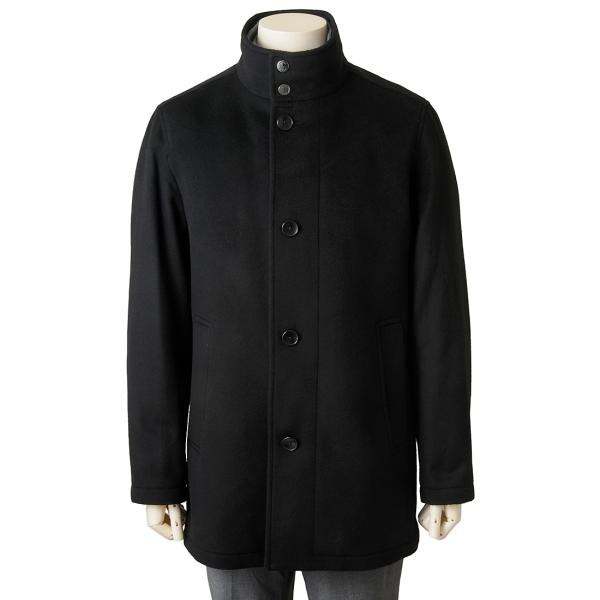 HUGOBOSS ヒューゴボス　ステンカラーコート　M ブラック　黒 ヒューゴボス メンズ コート HUGO BOSS ブランド アウター