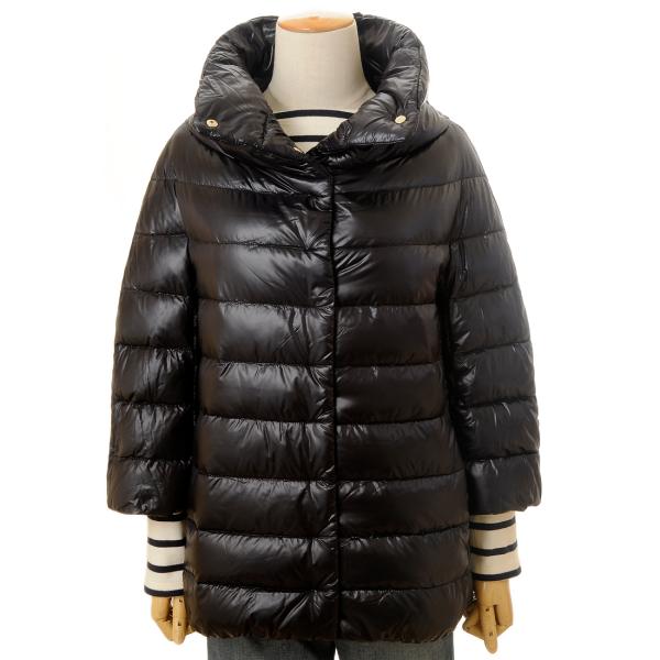 HERNO（ヘルノ） 七分袖 ダウンジャケット レディース ブラック