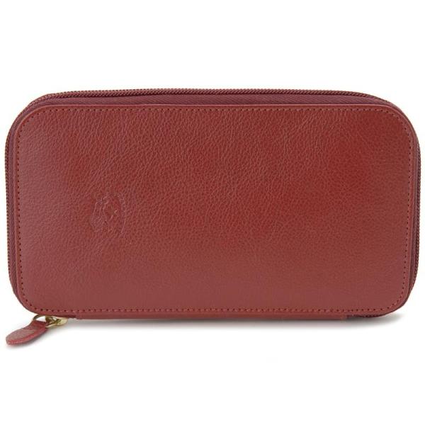 【IL BISONTE】イルビゾンテ 長財布 赤 レッド IL BISONTE イルビゾンテ 長財布 三つ折り レッド ロッソ 赤色