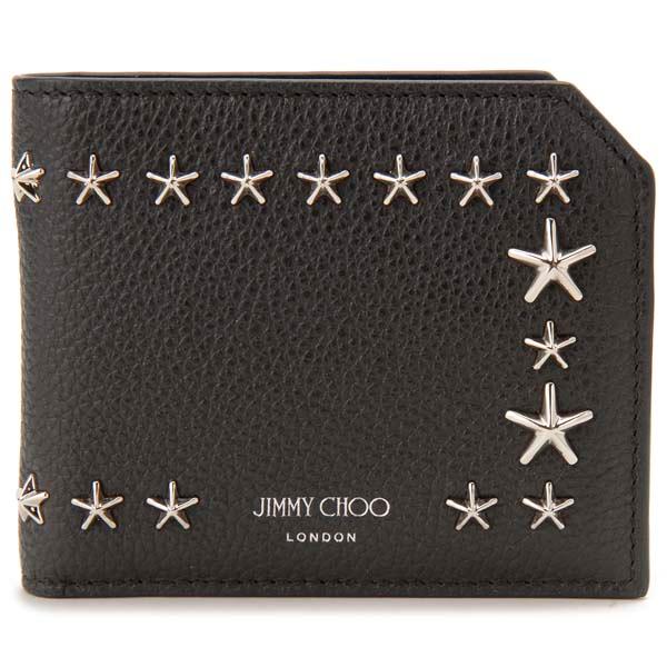 ★大特価★ JIMMY CHOO ジミーチュウ ALBANY 二つ折り 財布 JIMMY CHOO（ジミーチュウ） 二つ折り財布 メンズ ブラック 黒 ALBANY