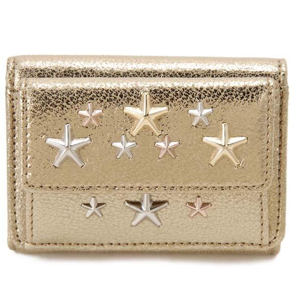 【新品】Jimmy Choo ジミーチュウ ネモ 三つ折り財布 ライトゴールド 楽天市場】ジミーチュウ JIMMY CHOO 三つ折り財布 レディース