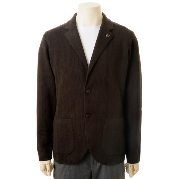 LARDINI ラルディーニ ニットジャケット メンズ ブラウン LARDINI ラルディーニ ニットジャケット メンズ ブラウン