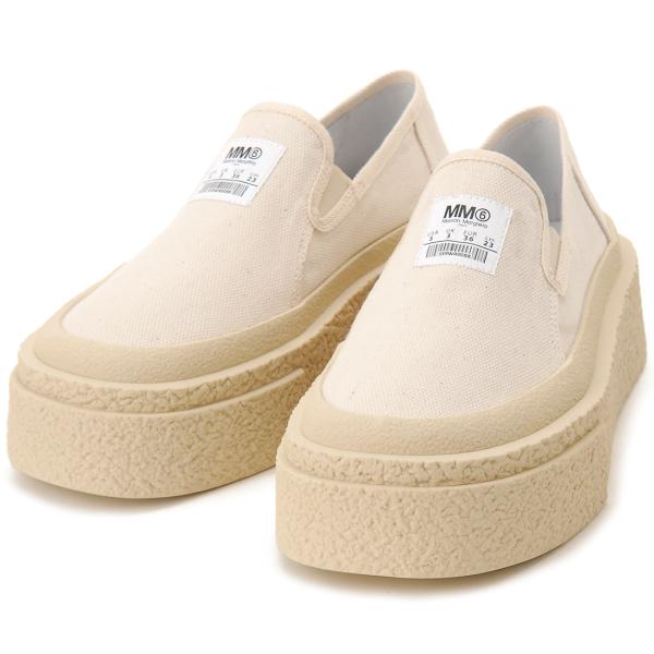 Maison Margiela メゾンマルジェラ モカシン スニーカー スリッポン レディース ホワイト 59WR0088 T2021 MM6 エムエムシックス s-select_m59wr0088-t2021