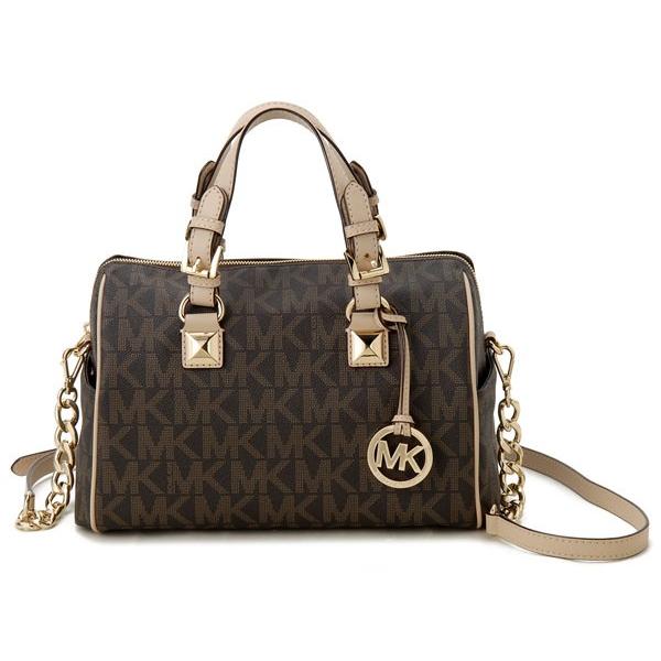 MICHAEL KORS ブラウンボストン型バッグ マイケル・コース(MICHAEL KORS) アウトレット ボストンバッグ