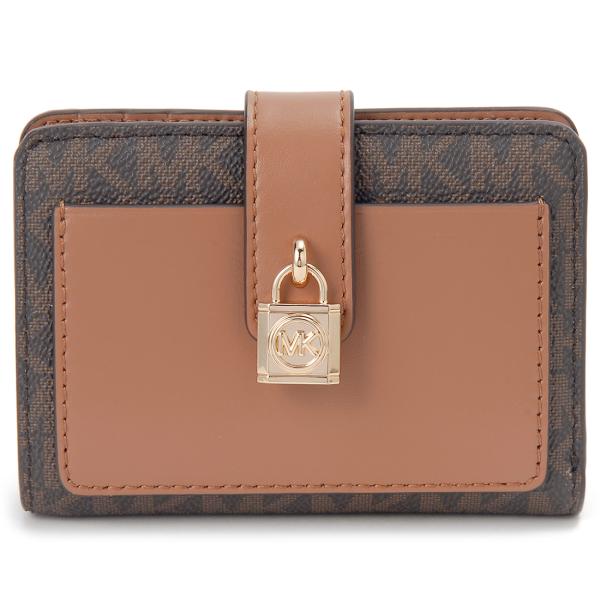 新品 未使用 マイケルコース レディース 二つ折り財布 BROWN MICHAEL KORS（マイケルコース） 二つ折り財布 レディース ブラウン