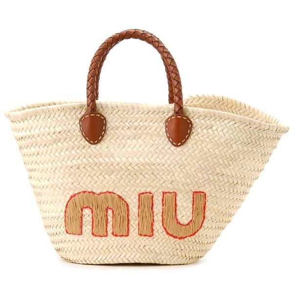 miu ミュウミュウ MIUMIU カゴバッグ トートバッグ ラフィア miu ミュウミュウ MIUMIU カゴバッグ トートバッグ ラフィア