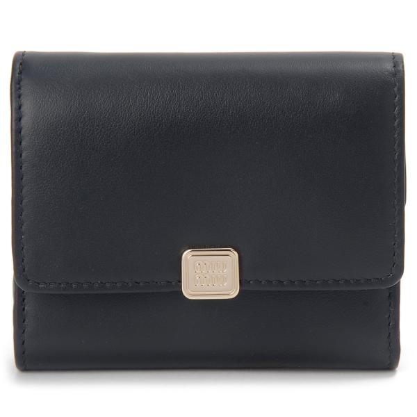 MIU MIU ミュウミュウ 三つ折り財布 レディース ブラック 5MH043 2CVX F0002 ANYA HINDMARCH（アニヤ・ハインドマーチ） MIU MIU ミュウミュウ 三