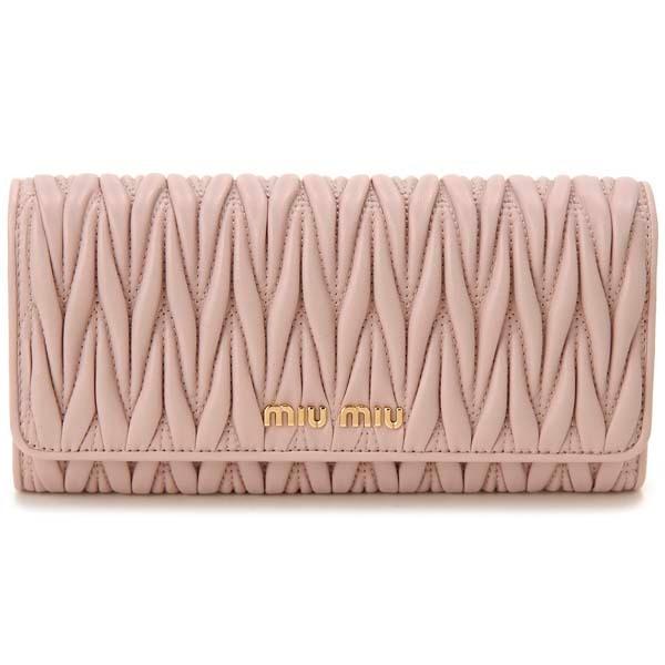 Miumiu 財布 MiuMiu】Compact Wallet ロゴ コンパクト レザー二つ折り財布 (MiuMiu