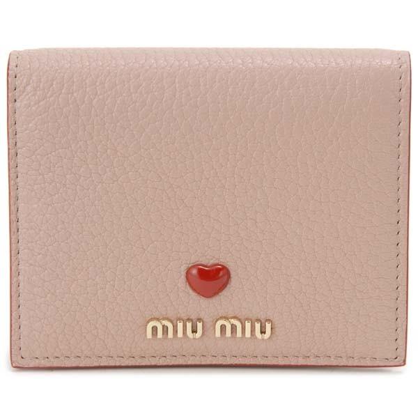 miu ミュウミュウ MIU 二つ折り財布 レディース ピンク 5MV204 2BC3 