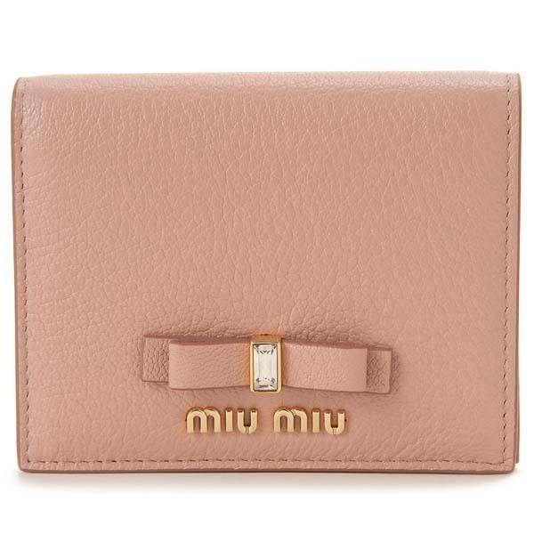 専用✨ミュウミュウ　２つ折り財布　マドラス　レザー　リボン　ピンク 楽天市場】MIUMIU ミュウミュウ 二つ折り財布 MADRAS マドラス