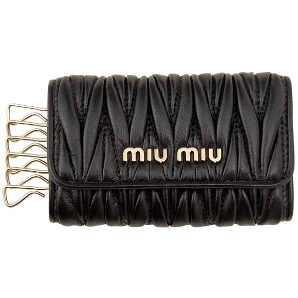 miu miu（ミュウミュウ） キーケース ブラック 5PG222 N88 F0002
