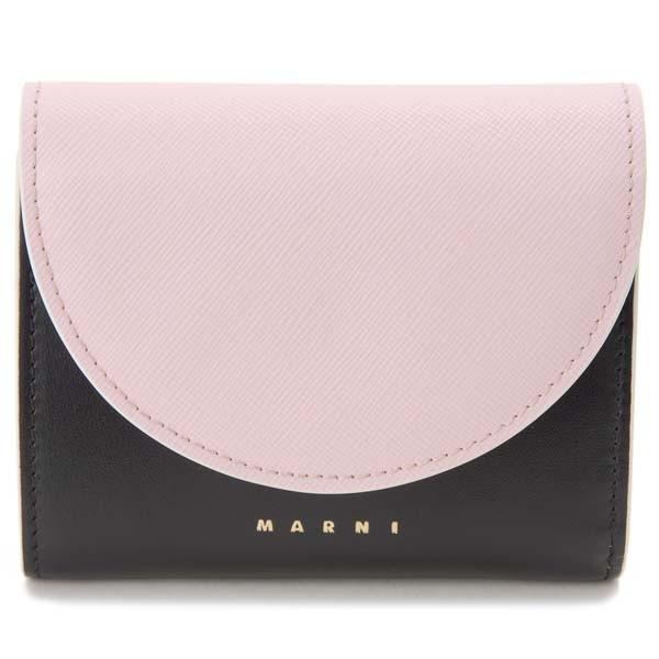 マルニ Marni 三つ折り財布 コンパクト財布 ブラック ピンク レディース Mrn Pfmo0004q2 Z2d13 S Select 通販 Yahoo ショッピング