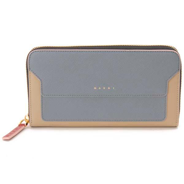 MARNI（マルニ） ラウンドファスナー長財布 レディース グレー