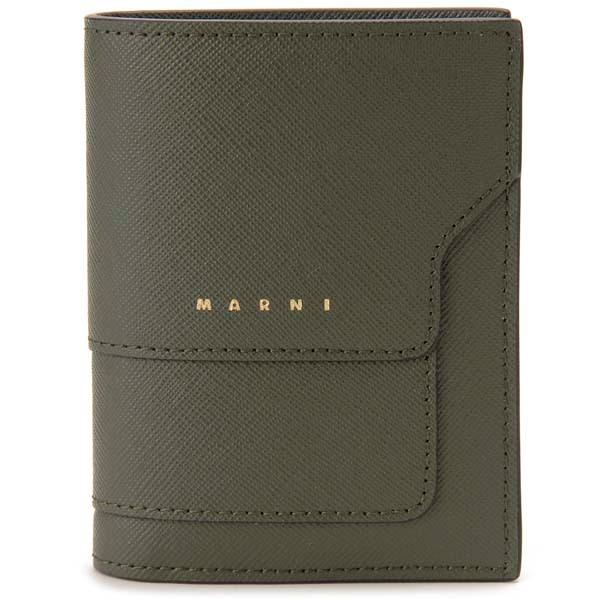マル二　財布　二つ折り　フォレストグリーン MARNI マルニ 財布 二つ折り財布 フォレスト グリーン