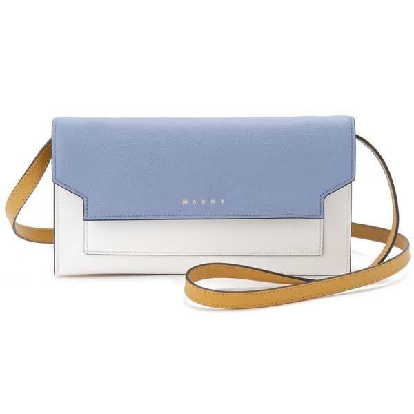 MARNI（マルニ） ショルダーバッグ 長財布 ホワイト×ライトブルー 