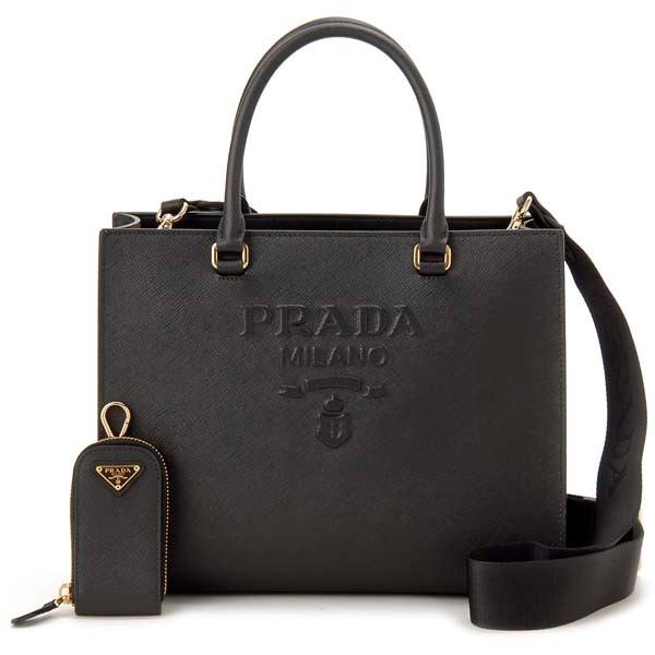 PRADA プラダ トートバッグ レディース ブラック 1BA337 NZV