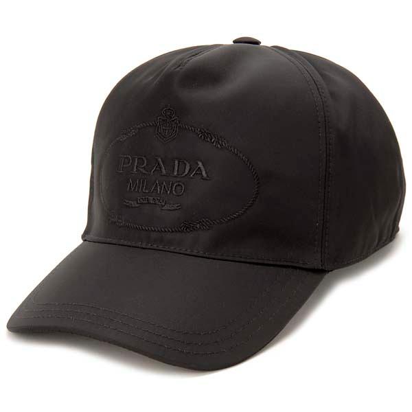 PRADA プラダ キャップ 帽子 レディース ブラック Mサイズ 1HC179 2DMI F0002 M ロゴキャップ