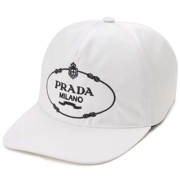 プラダ PRADA キャップ [M] メンズ レディース ホワイト 白 1HC179 2EK1 F0964 ベースボールキャップ