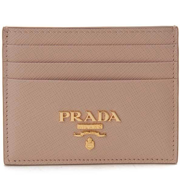 PRADA ピンクベージュ 名刺入れ Amazon | [プラダ] 名刺入れ レディース カードケース 型押し