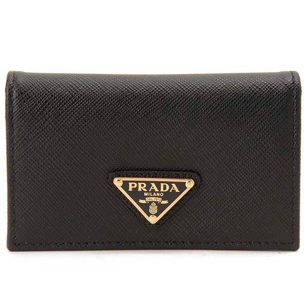 PRADA プラダ 名刺入れ カードケース ブラック 1MC122 QHH F0002 PRADA プラダ 名刺入れ カードケース ブラック 1MC122 QHH F0002