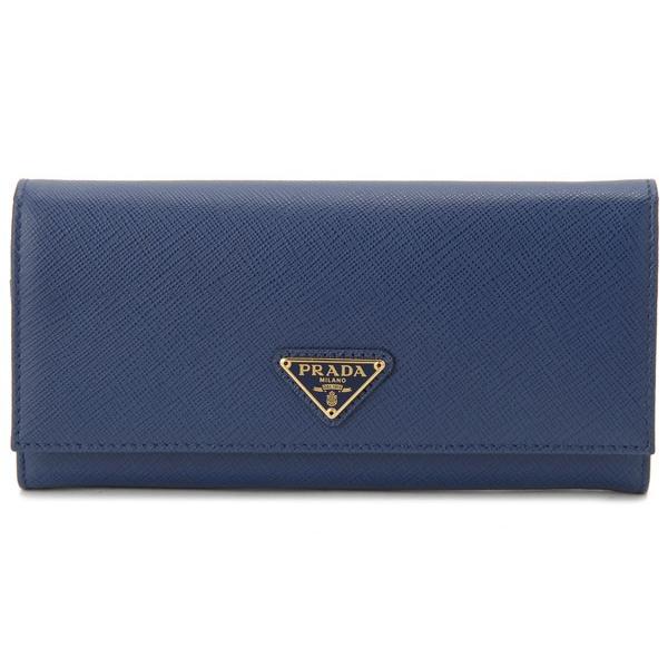 PRADA プラダ 長財布 1MH132 QHH F0016 サフィアーノ ブルー 新品 : s