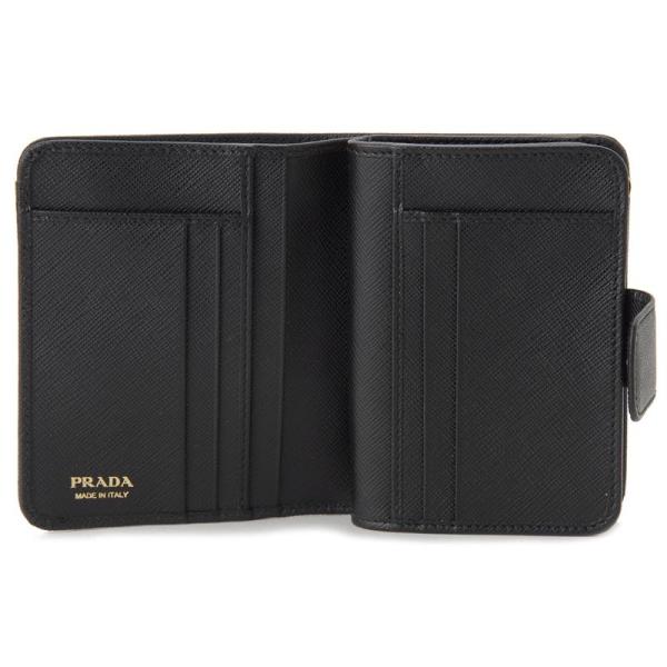 Prada Qhh 二つ折り財布 1ml018 財布 P サフィアーノ プラダ 財布 レディース ブラック 1ml018 F0002 Nero 新品 Pd1ml018 Qhh F0002 S Select 人気
